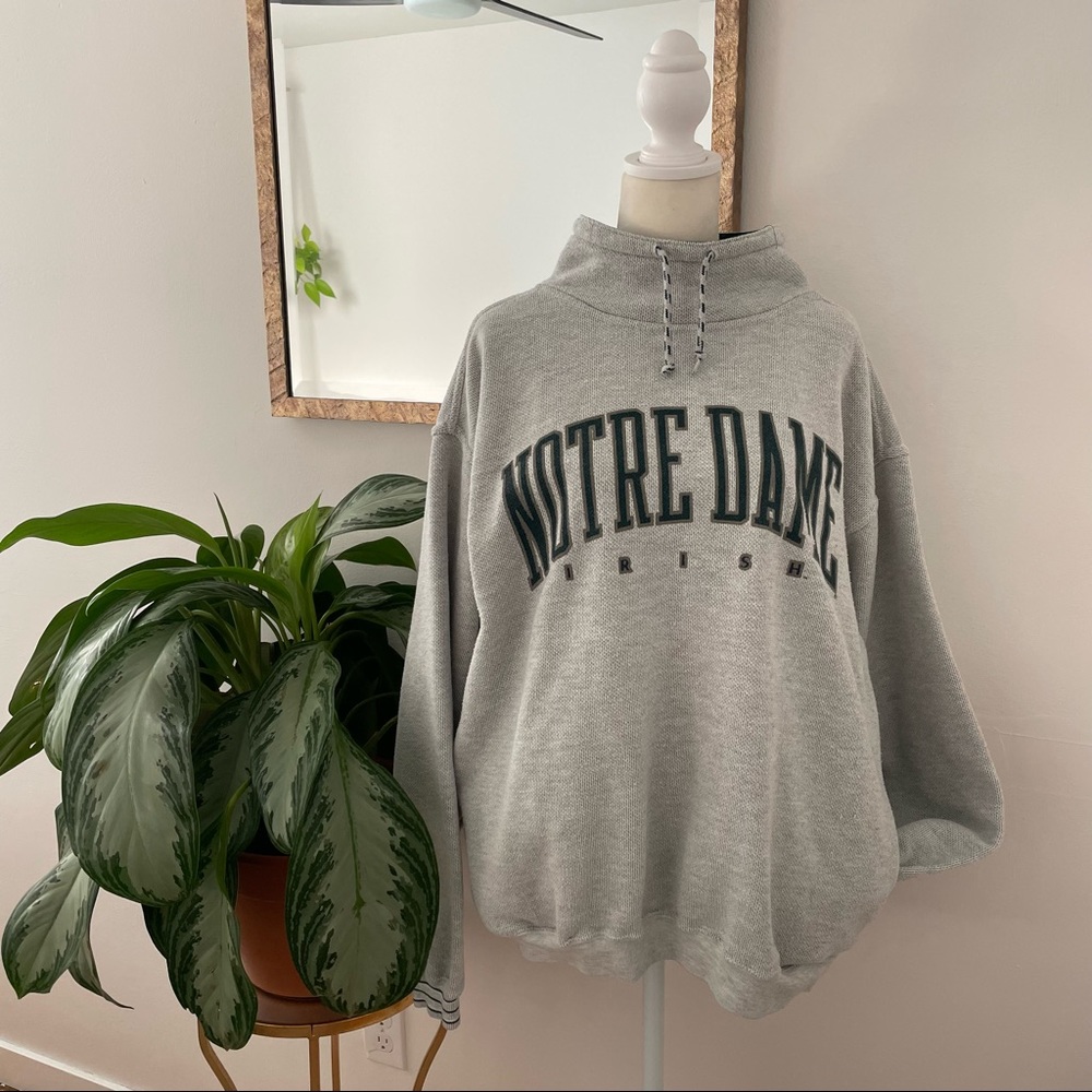 Vintage Notre Dame Fighting Irish Cowl Neck Sweatshirt